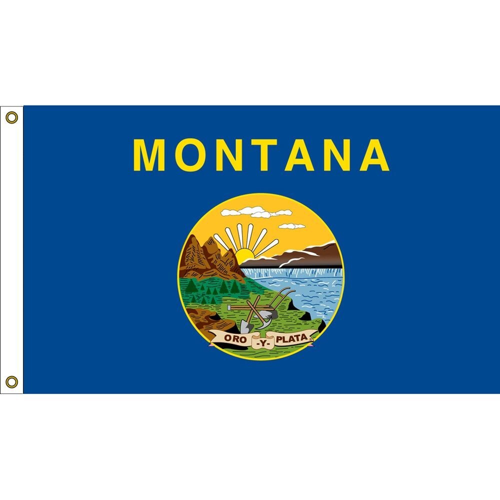 MONTANA POLYESTER US STATE FLAG 3 x 5 FEET