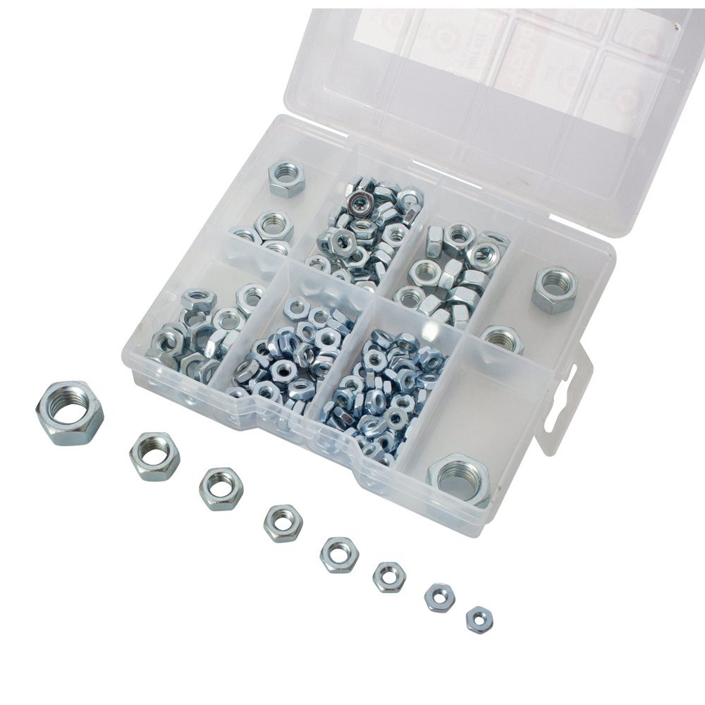 Hex Nut Assortment with Case Assorted 178-Piece Hyper Tough
