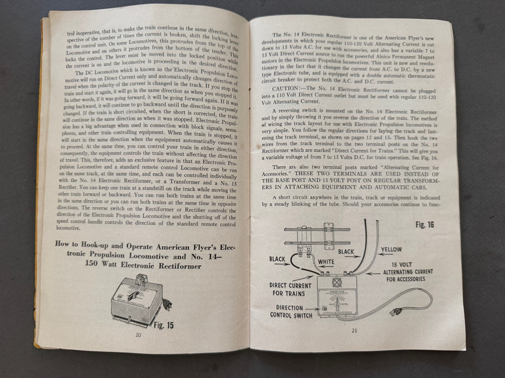 1949 INSTRUCTIONS FOR ASSEMBLING & OPERATING AMERICAN FLYER 3/16" SCALE TRAINS