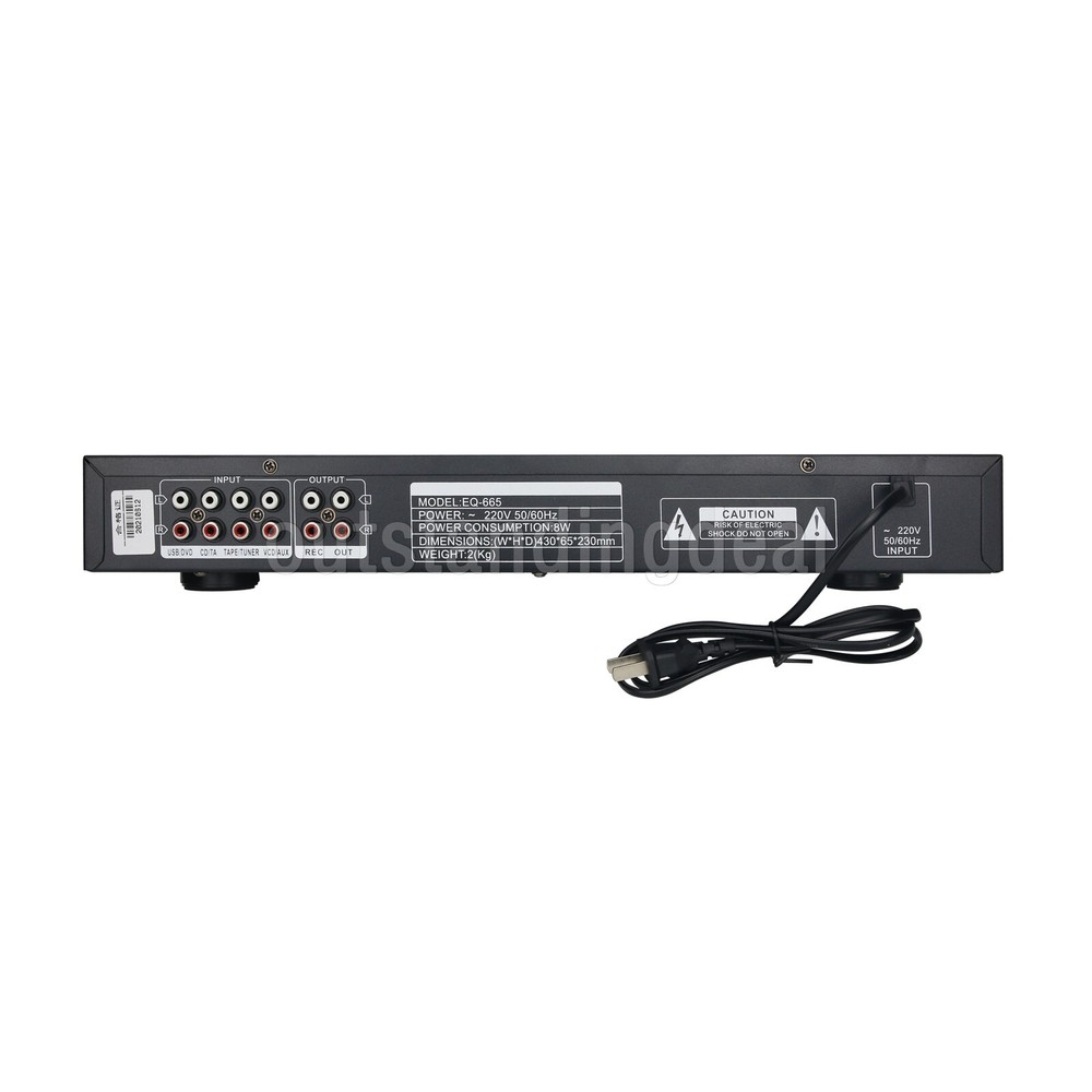 HIFI Digital HD Stereo 10Band Graphic Equalizer Preamplifier Equalizer Bluetooth