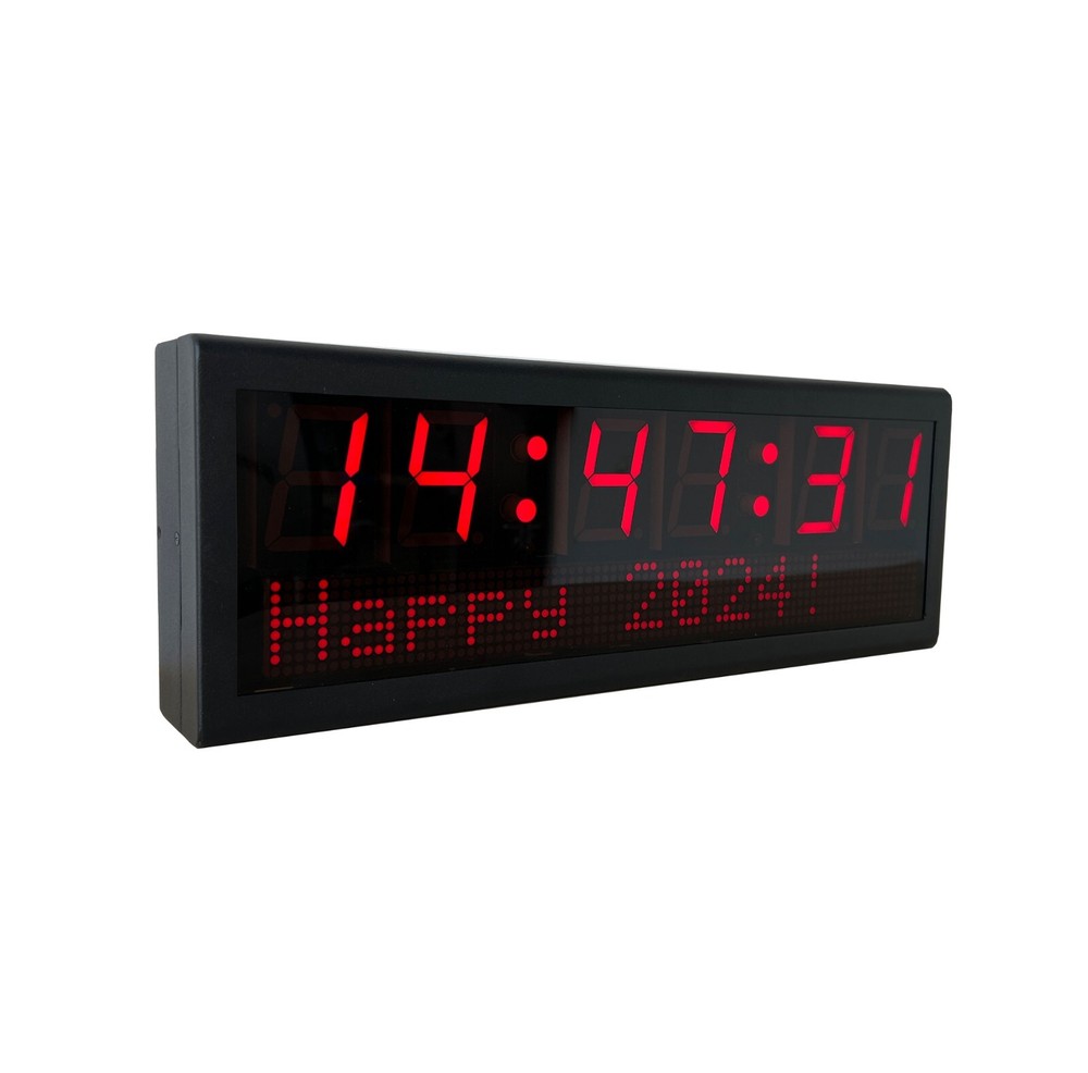 LED NTP PoE Clock for Home Decoration, Network Synchronized, Automatic DST Reset