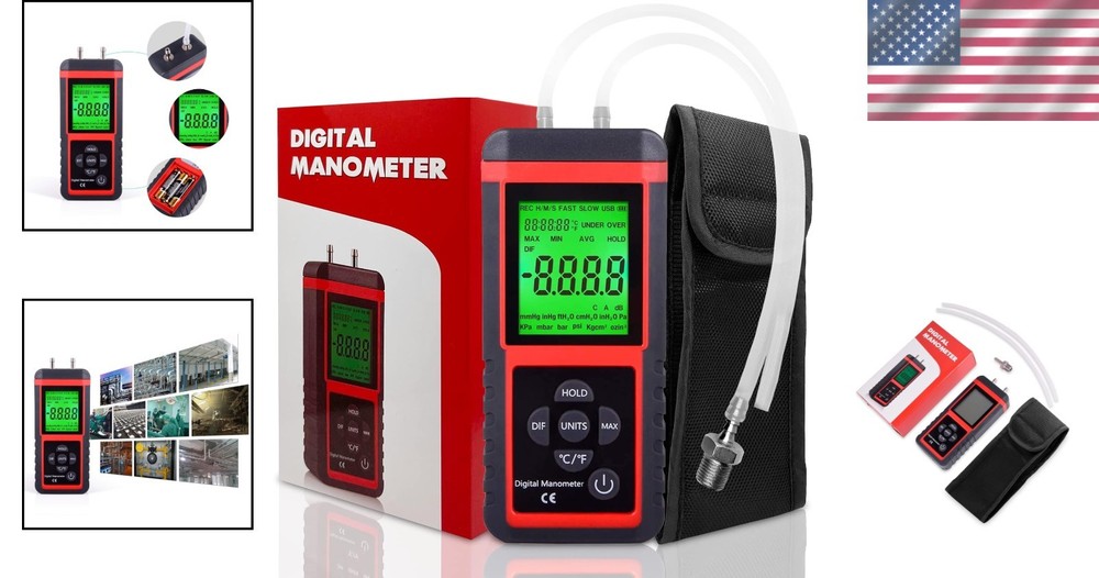 Professional Dual-Port HVAC Manometer