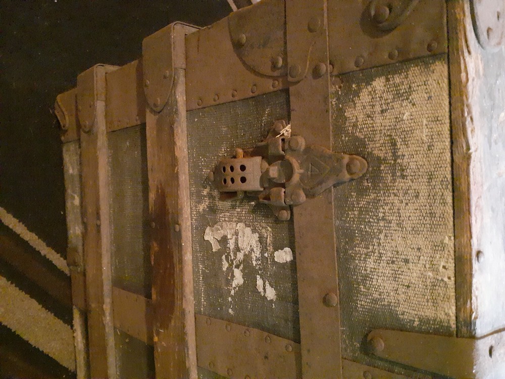 vintage antique steamer trunk