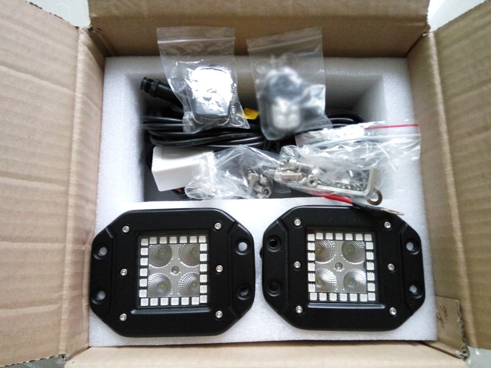 2Pods 5 Inch LED Work Lights Chasing Halo Ring Spot Light Flush Mount Bluetooth