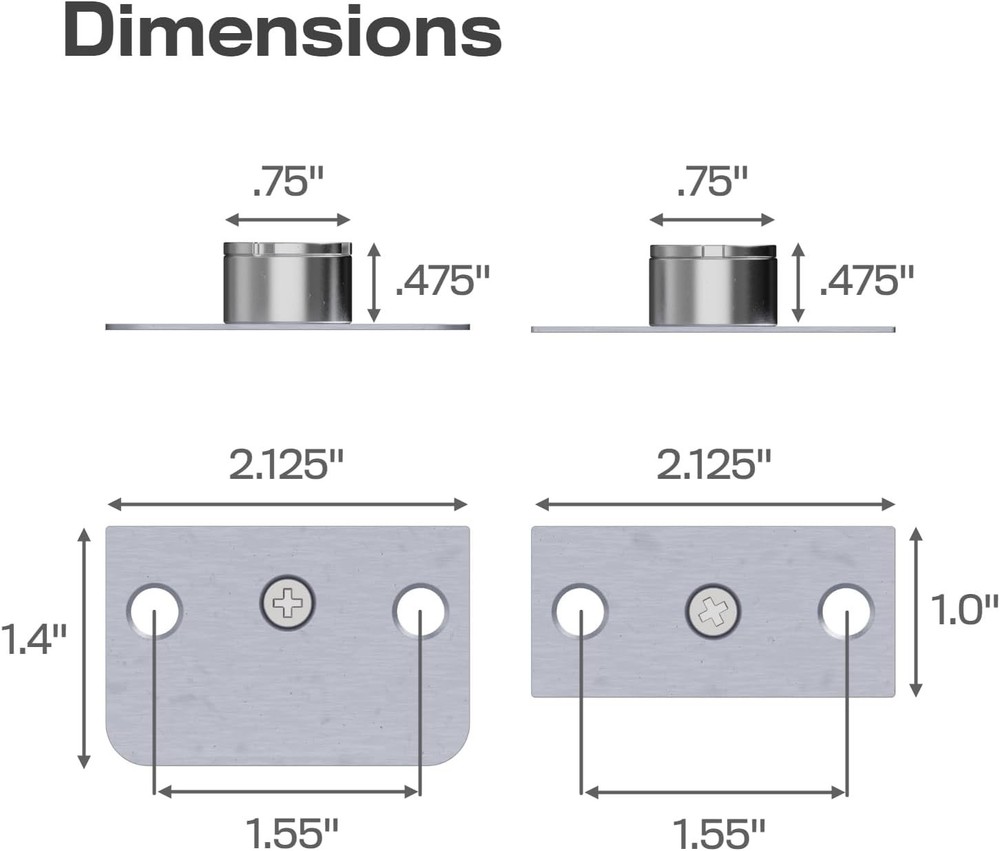 Magnetic Door Catch for Double Doors - Effortless Replacement & Silent Operation