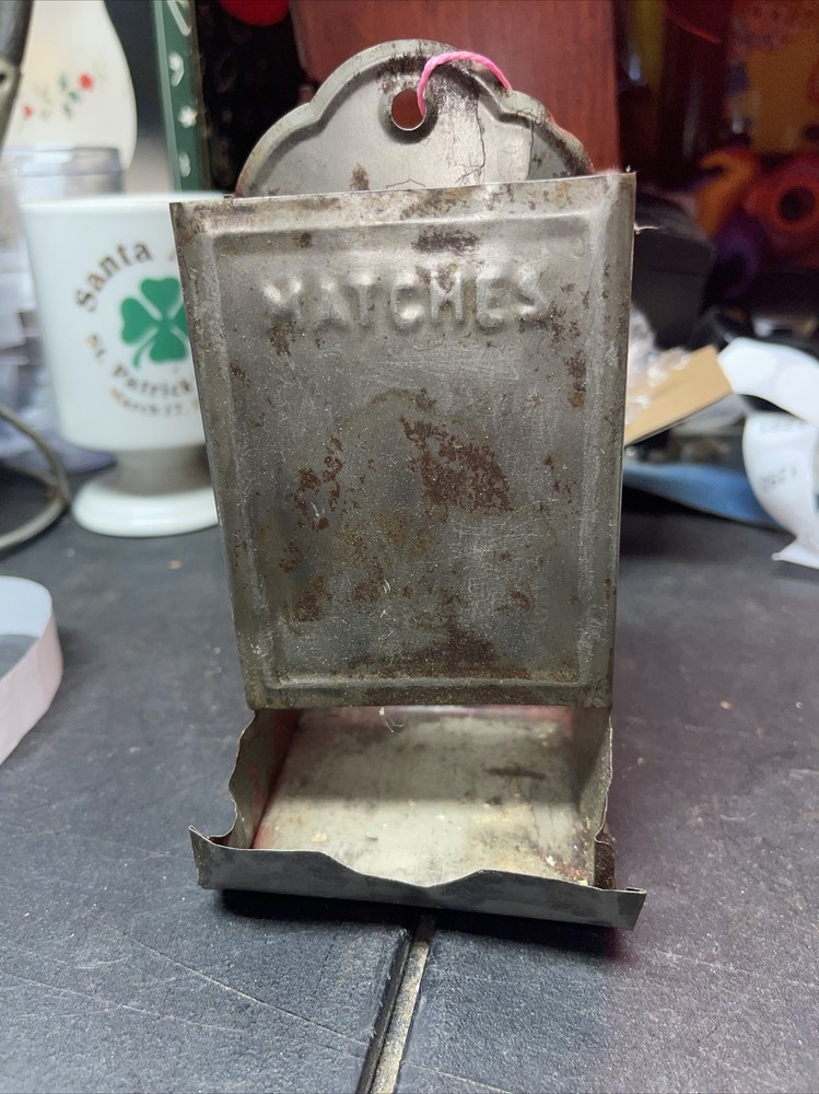 Vintage Wall Mounted Matches/ Matchbox Holder