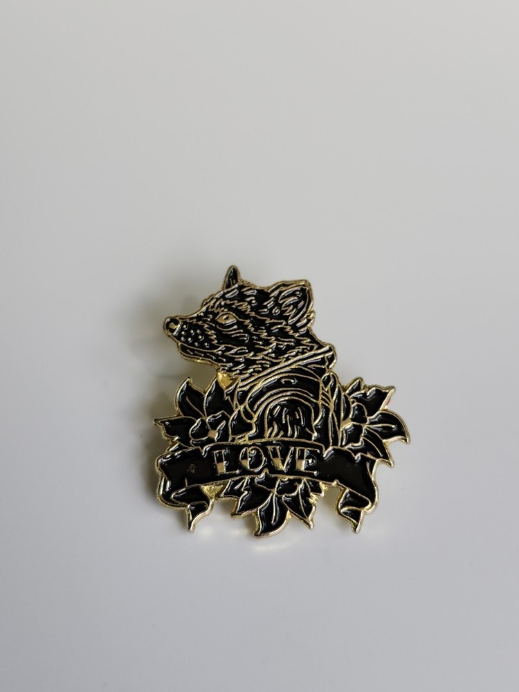 Wolf LOVE Lapel Pin Numbered 49/250