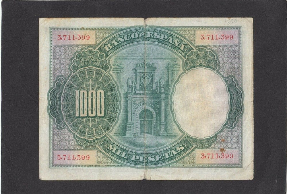 Spain 1000 pesetas P-70c 1925 VG+