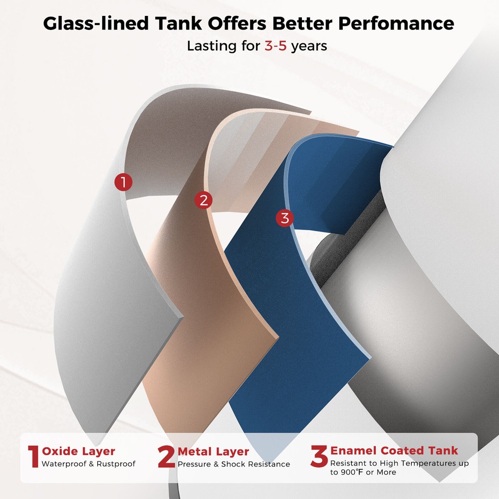 CAMPLUX 18 Gallons Tank Water Heater Electric Instant Hot Water Supply System RV