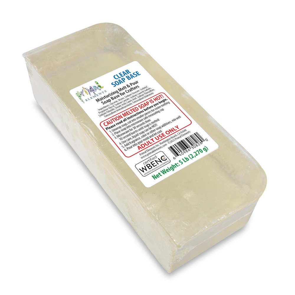 Primal Elements Clear Soap Base - Moisturizing 80 Ounce (Pack of 1),