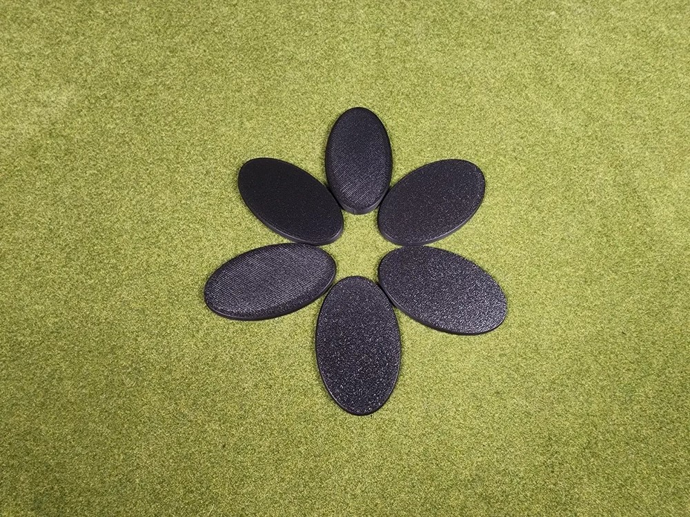 75x42mm Oval Bases - Plain Beveled Bases