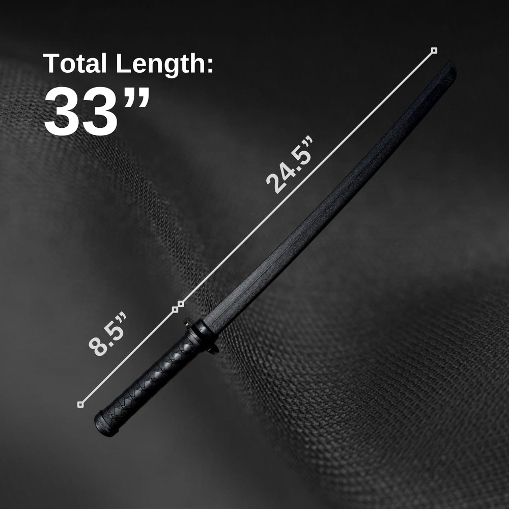 Polypropylene Wooden Style Practice Black Sword 33