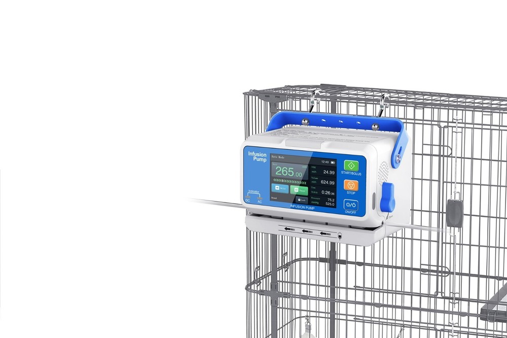 Infusion pump with touchscreen, dual CPU, multi-mode operation, waterproof