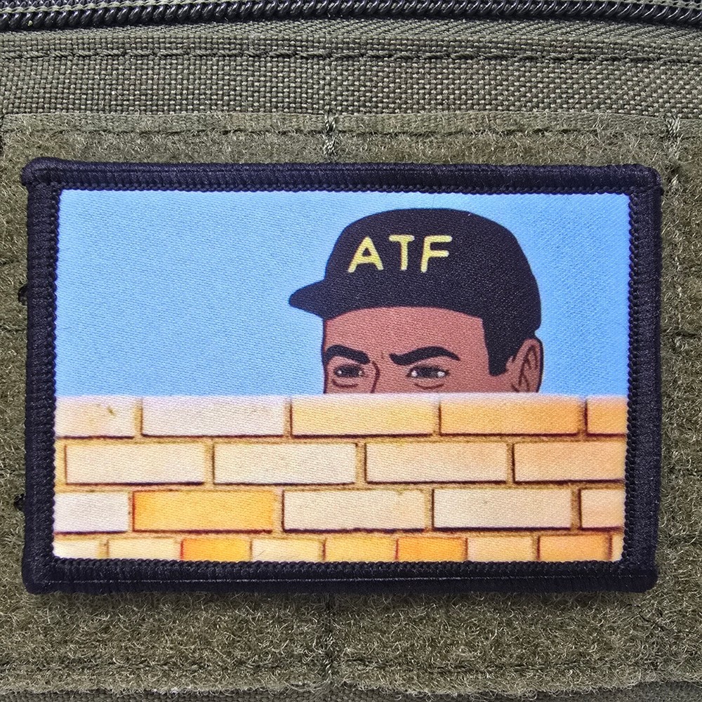 ATF Man Morale Patch Tactical Military Army USA Flag Hook & Loop 3x2