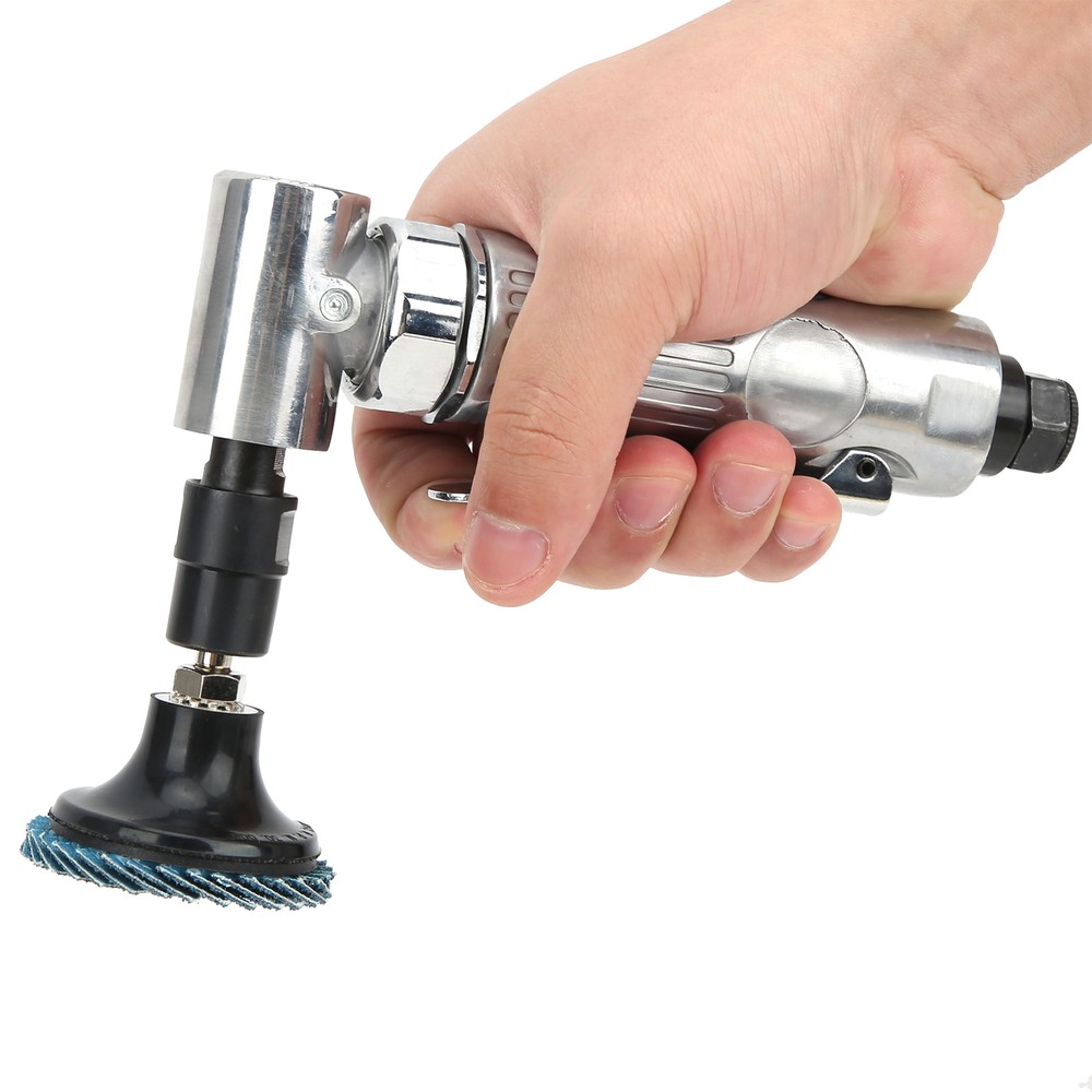 Engraving Machine 90°Bend Angle Pneumatic Grinding Polishing Tool W/ Emery Disk