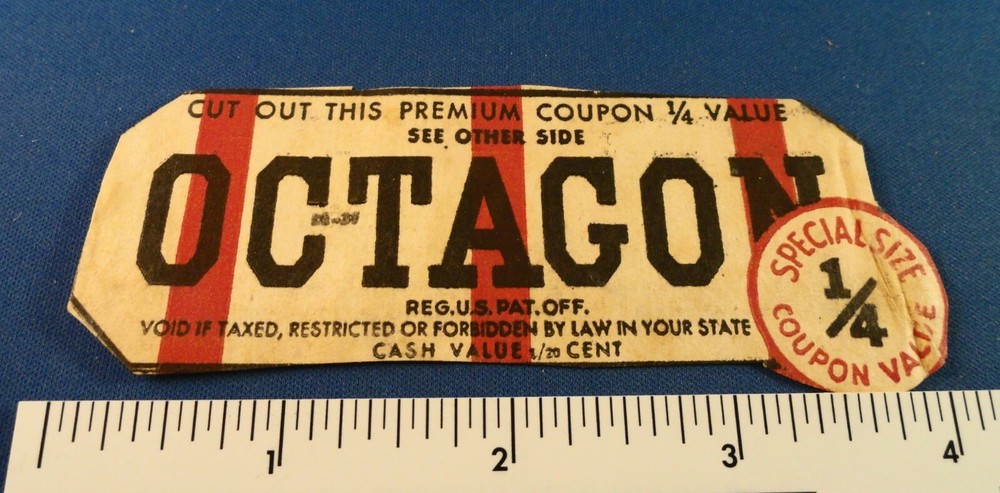VINTAGE Octagon Soap Coupons 4 different coupons