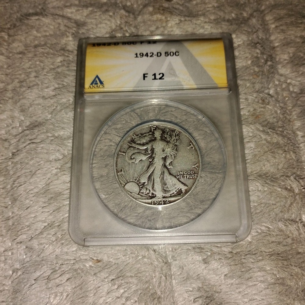 1942-D Walking Liberty Half Dollar Anacs 12
