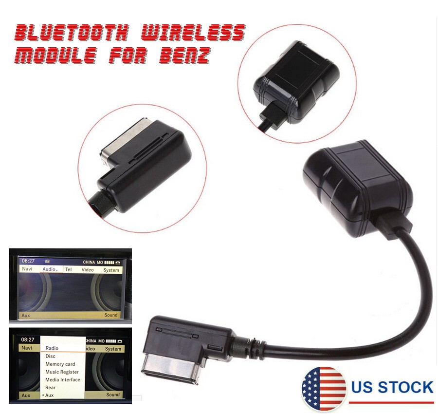 1Pc Car Radio Stereo Aux Cable Adapter MMI Socket Interface Audio Input for Benz