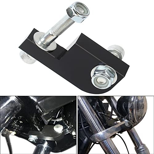 Black Headlight Fairing 39-49mm Fork Headlamp Relocation Bracket Headlight