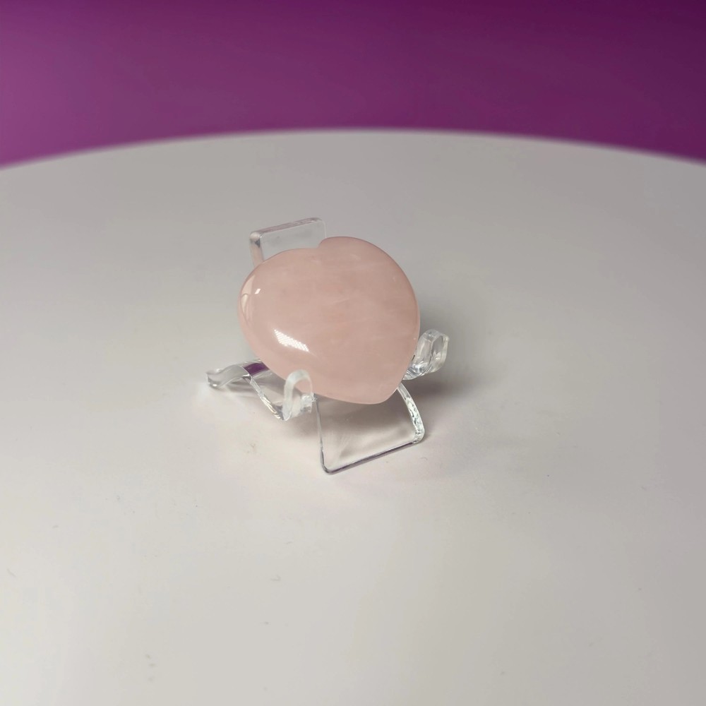 Mini Rose Quartz Heart Carving