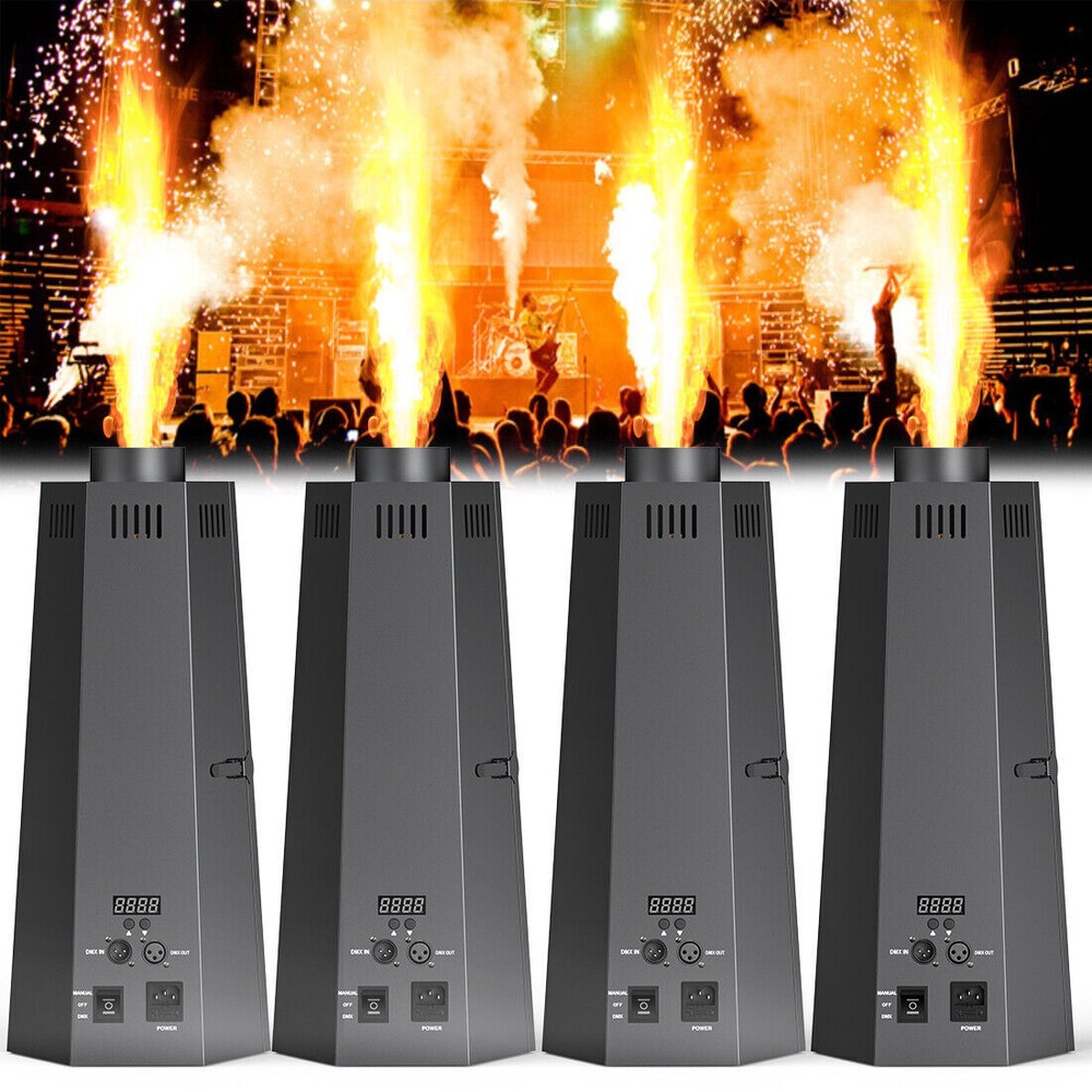 1/2/4× 200W Fire Thrower Flame Machine Projector Stage Effect Disco Concert Show