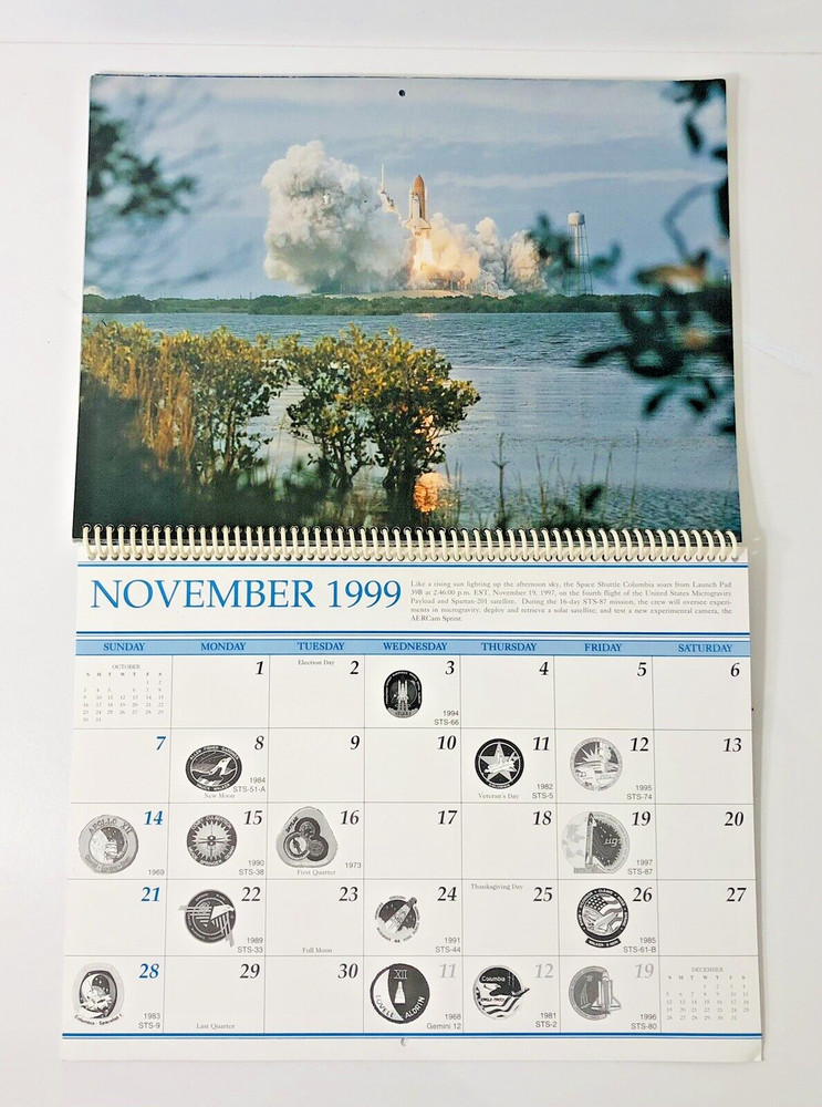 The Space Shuttle Collection, Vintage Calendars, 1999 and 2000