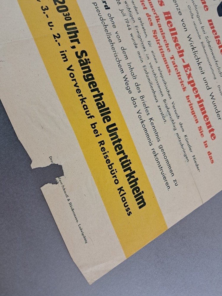 Magic Vintage Collectable Broadside Posters Various Languages