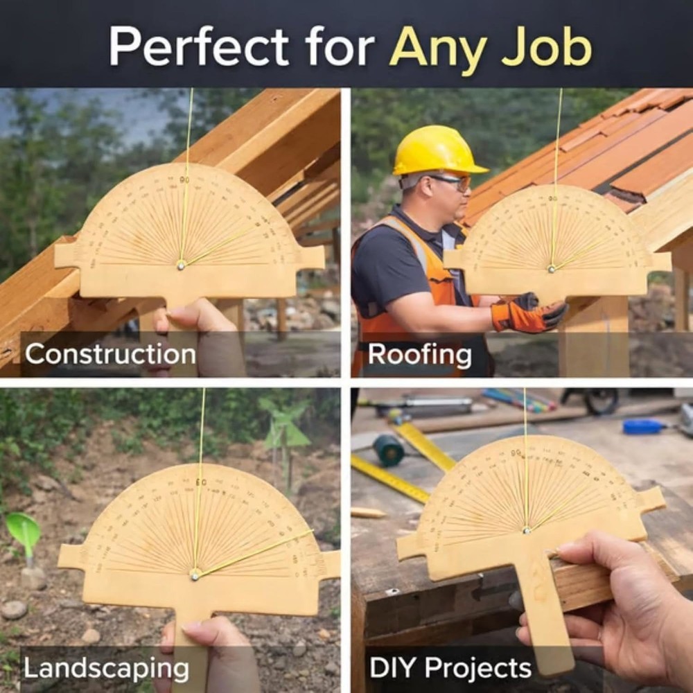 Wooden Angle Finder Tool – Precision String Line Angle Finder US
