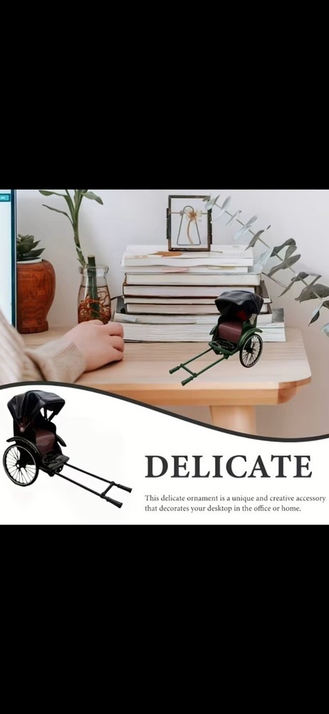 Handcrafted Rickshaw Model Ideal for Office Study & Living Room Decor ”BLACK”