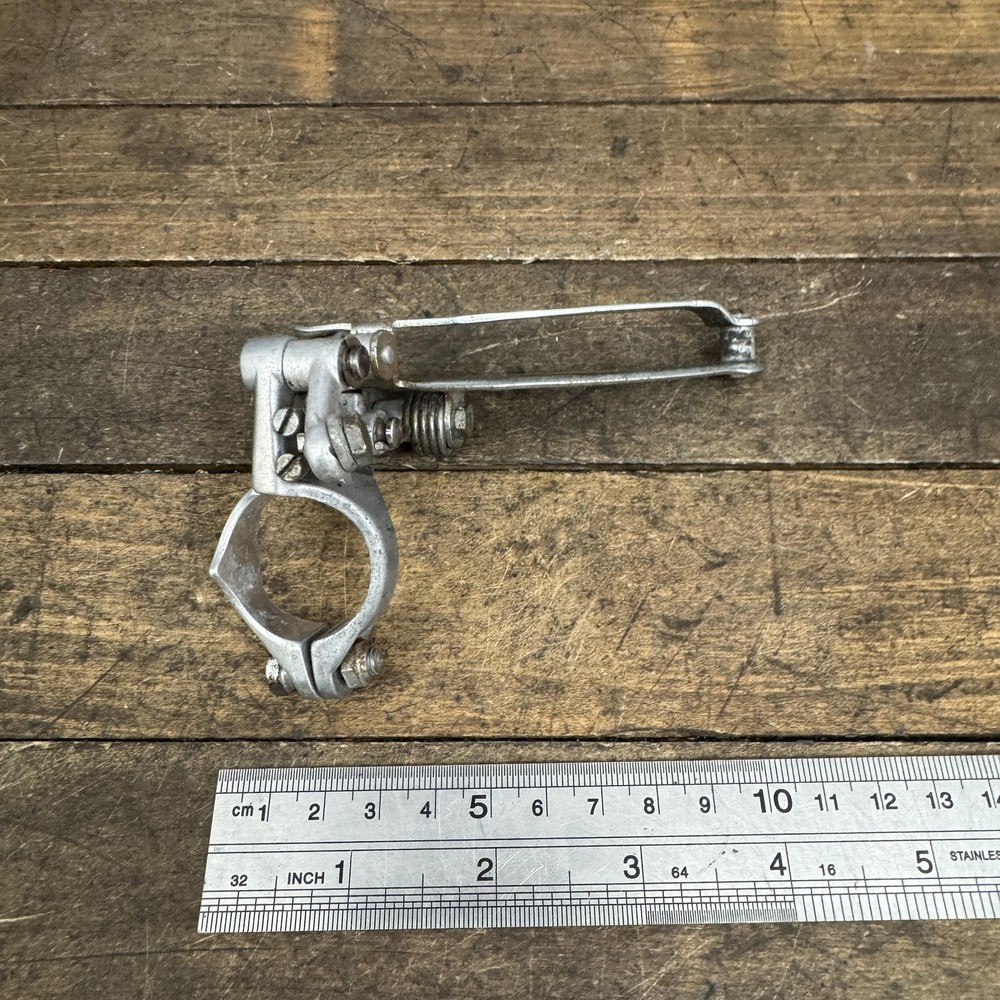 Vintage Campagnolo Record Front Derailleur Clamp On 28.6 Bottom Pull Double Road