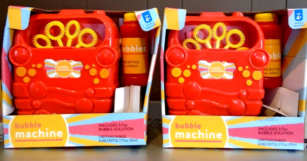 Bubble Machine with 3.7 fl oz Bubble Solution 2-PACK