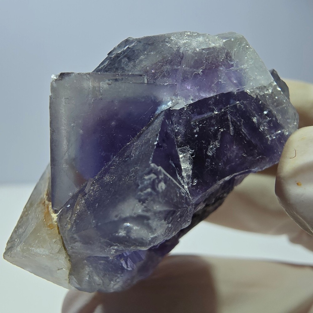 Phantom Fluorite Cube Specimen, purple white Okorusu, Namibia 45*37*26mm