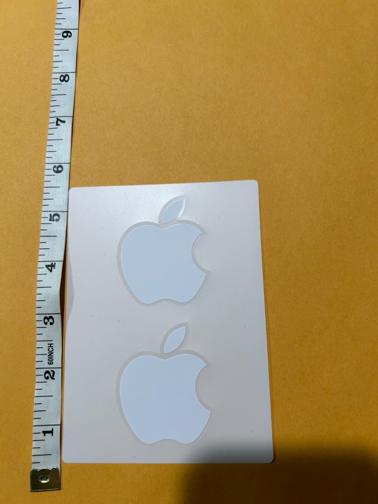 Apple Macintosh logo decal sticker white color
