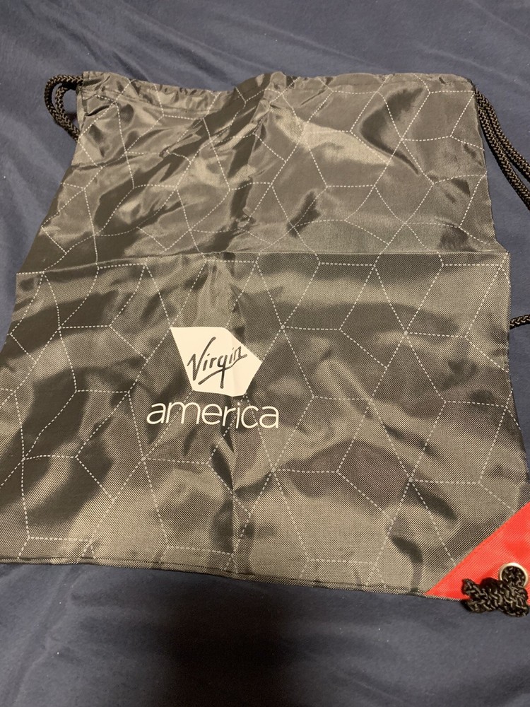 Virgin Airline Drawstring Bag
