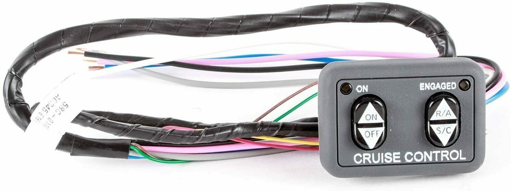 ROSTRA 250-3592 UNIVERSAL DASH-MOUNT CRUISE CONTROL SWITCH w/ ENGAGED LED LIGHTS