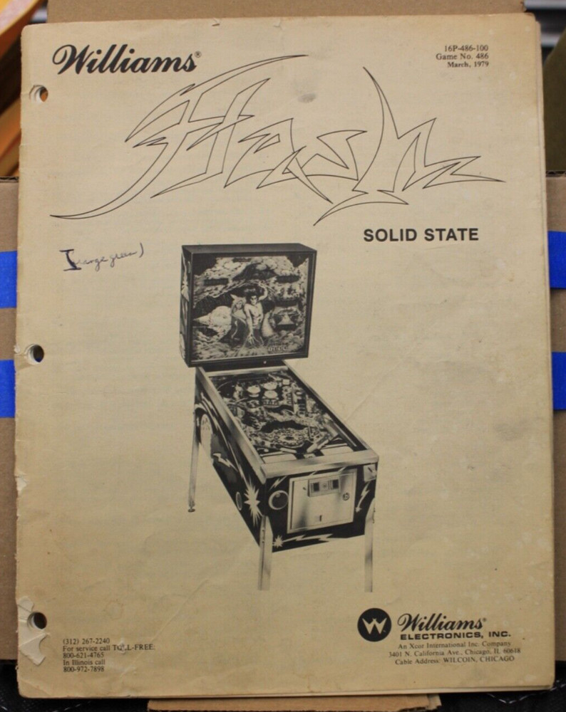 Flash Solid State Pinball Manual - Williams