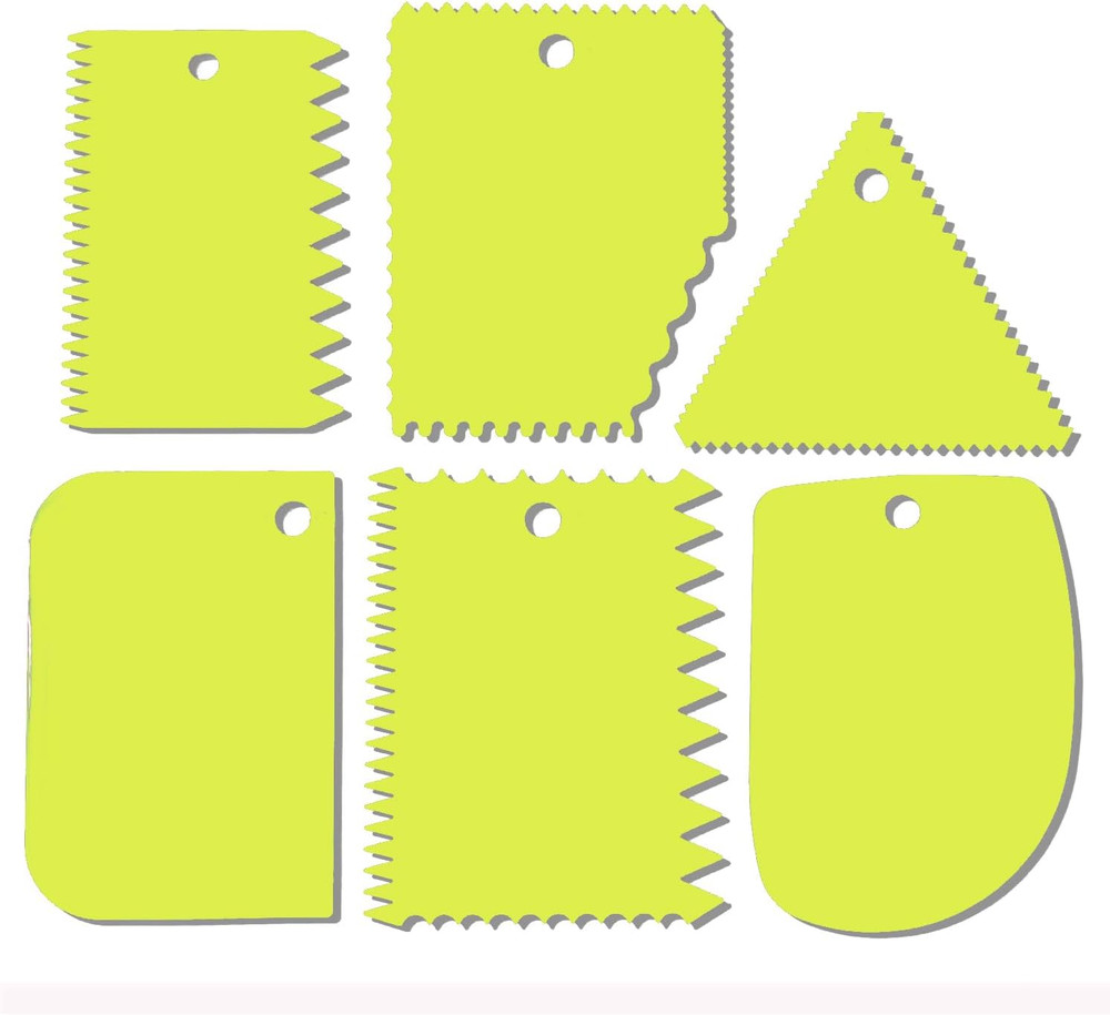 Cake Scraper, Cake Smoother Scraper Set, Dough Scraper Icing Scraper Polisher To