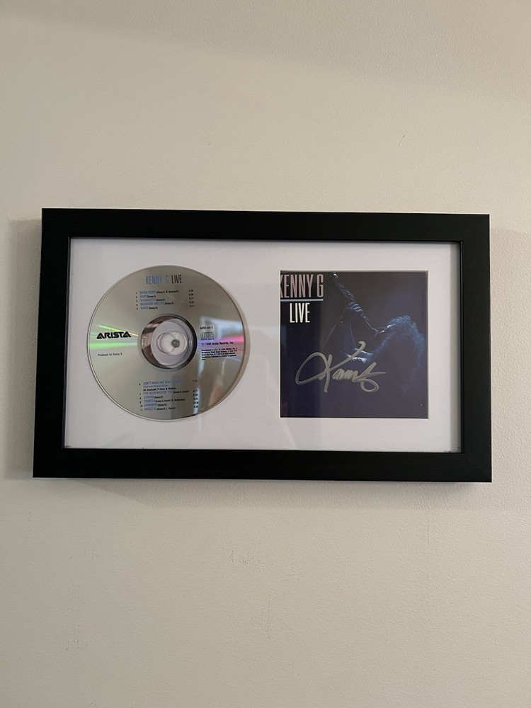 Kenny G Autographed CD Framed Saxophone Legend