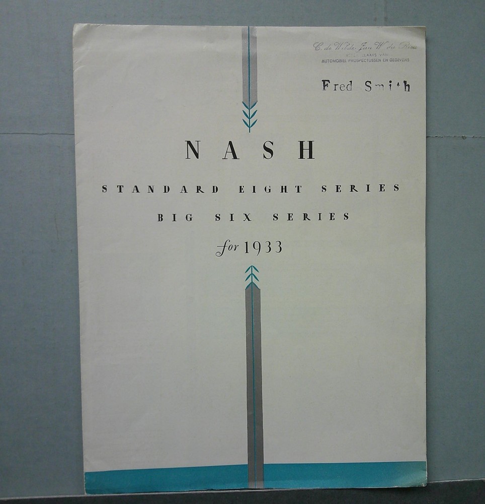 1933 Nash Sales Folder