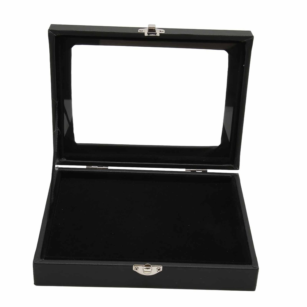 Pin Display Case Orderly Storage Transparent Dustproof Black Badge Storage Box