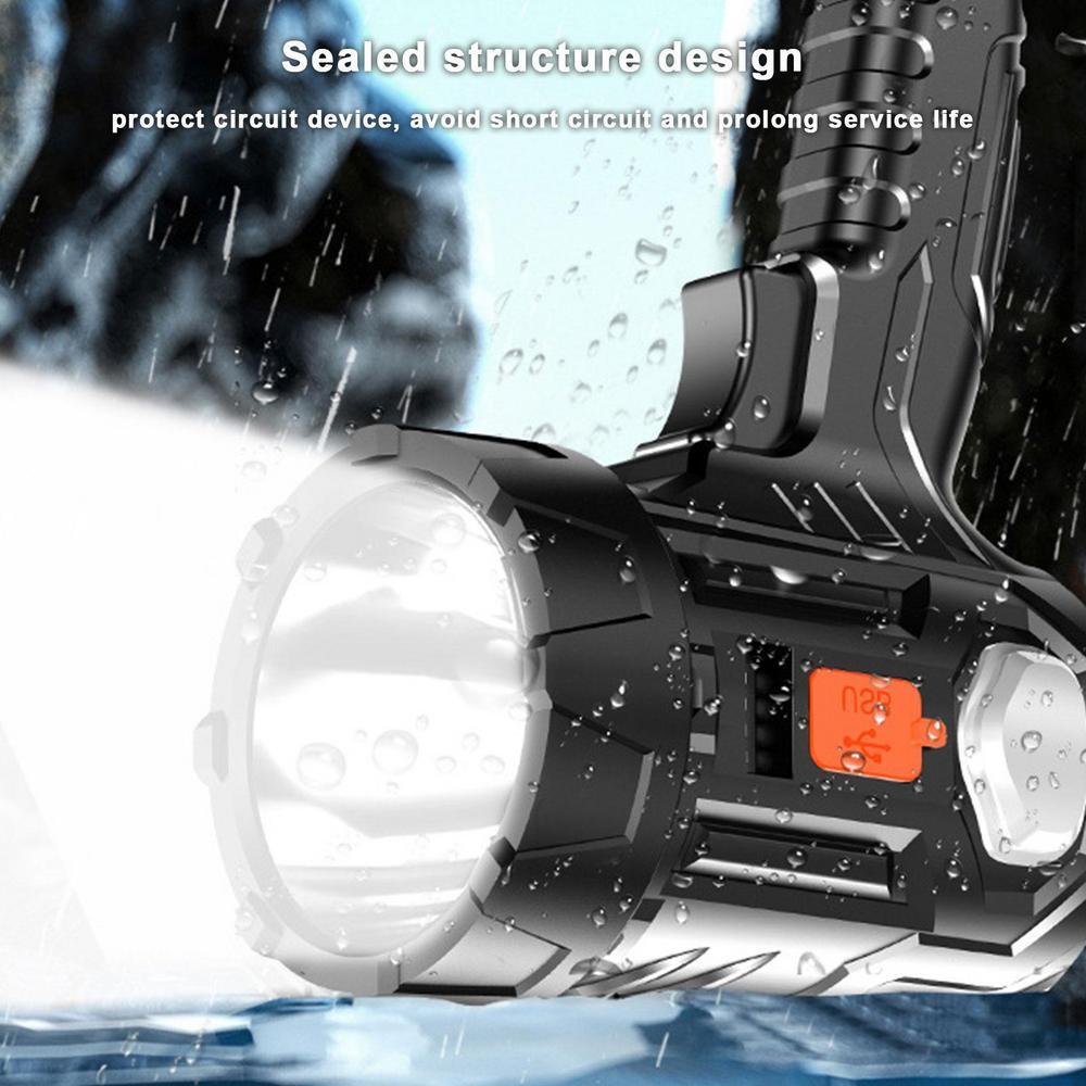 3000000LM Super Bright Solar Rechargeable LED Spotlight Flashlight Searchlight