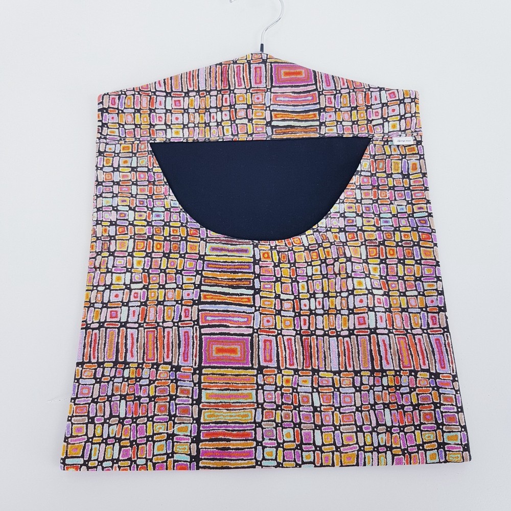 Peg Bag Handmade Multi-Coloured Abstract Print Lined Laundry Clothes Peg Holder