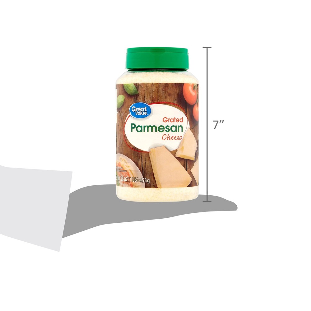 Great Value Grated Parmesan Cheese, 16 oz Bottle
