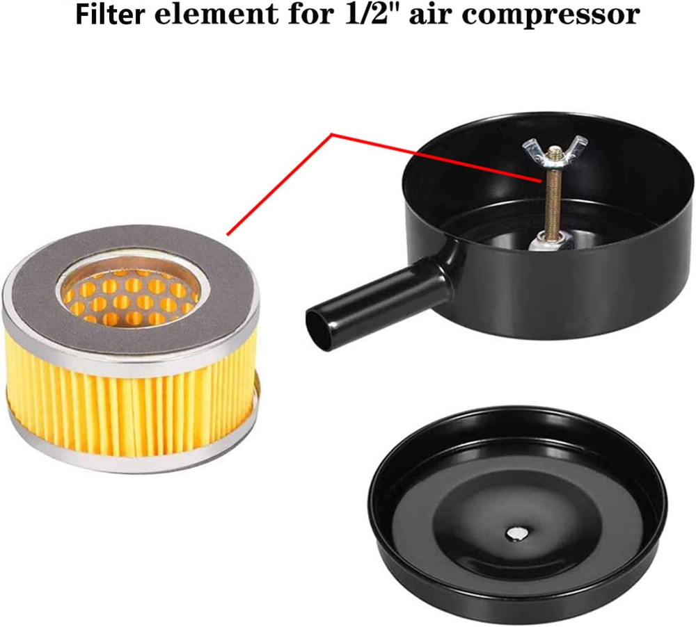 Air Compressor Intake Paper Filter Elements, 4 PCS Compressor Air Filter Elemen
