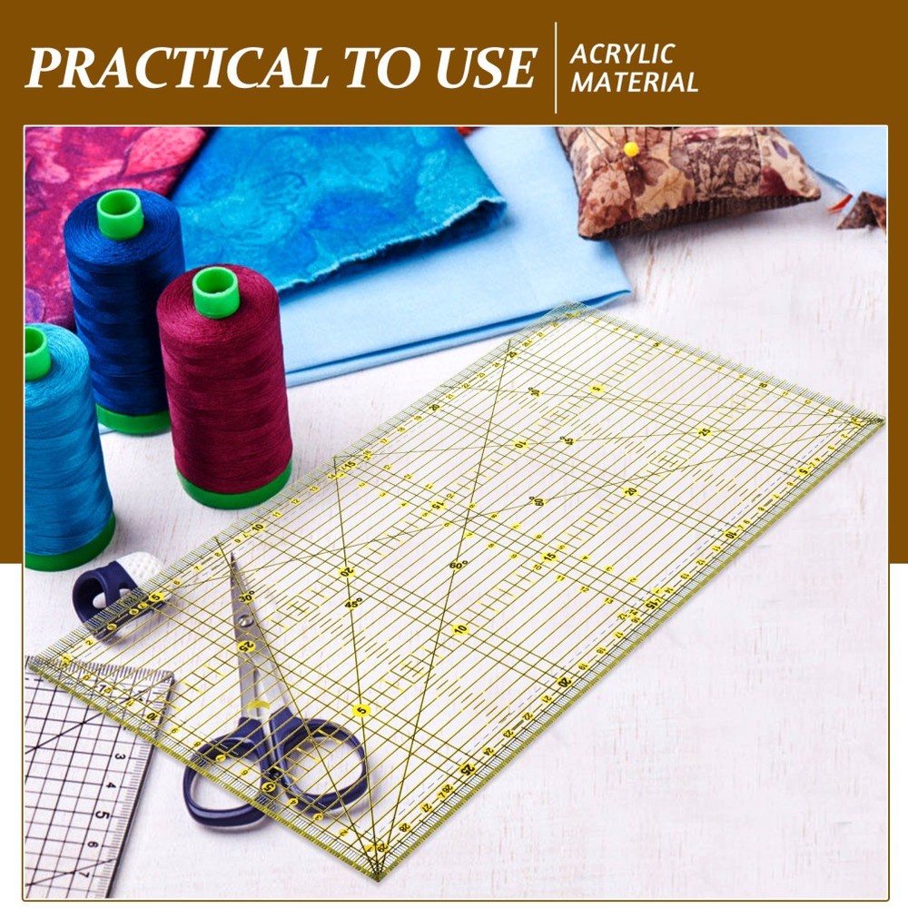 Slotted Quilting Ruler Patchwork Quarter Fabric Cutting Template