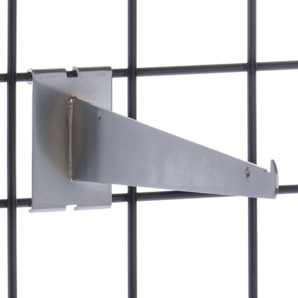 12" Gridwall Shelf Bracket, Chrome