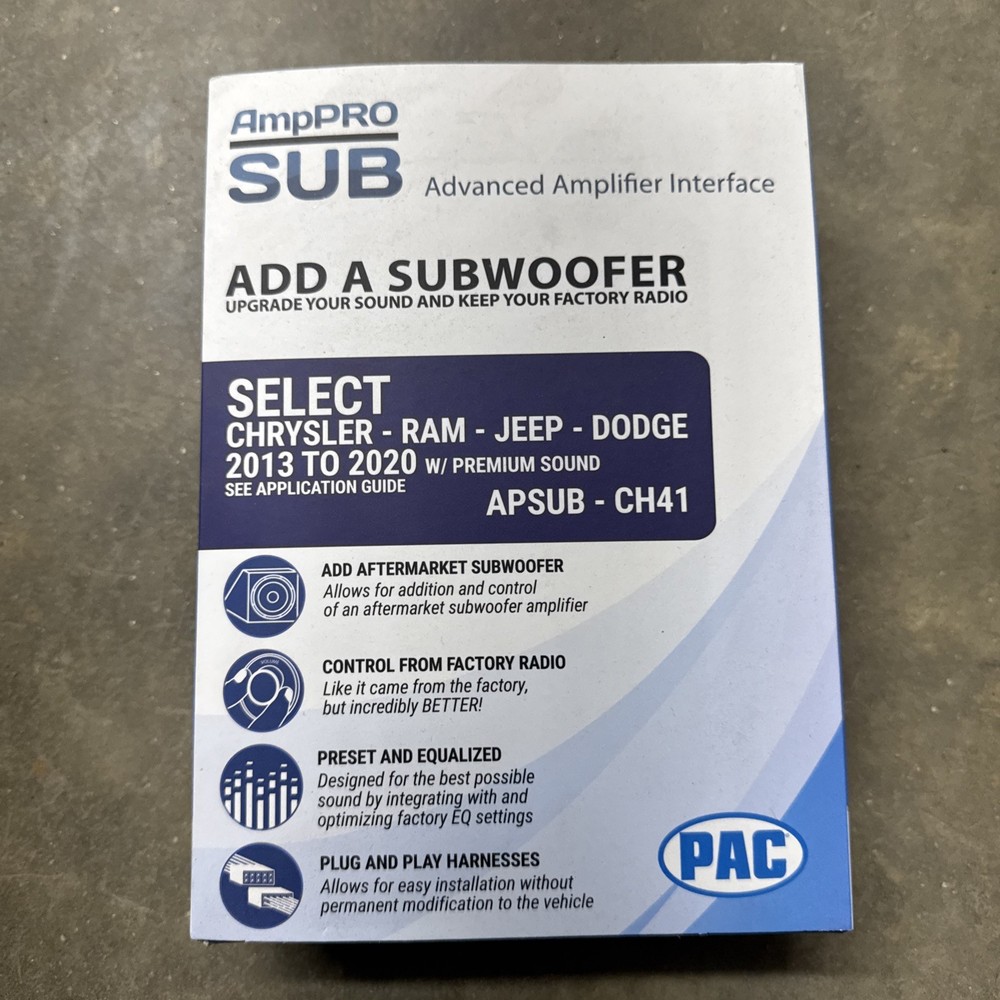PAC APSUB-CH41 AmpPRO SUB Advanced Amplifier Interface Brand New