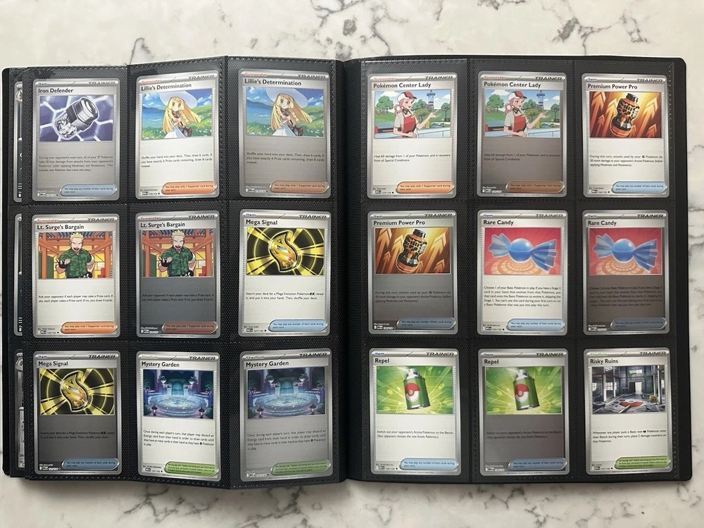 Mega Evolutions - Complete Base Set - C,U,R,RR and Reverses - With Binder
