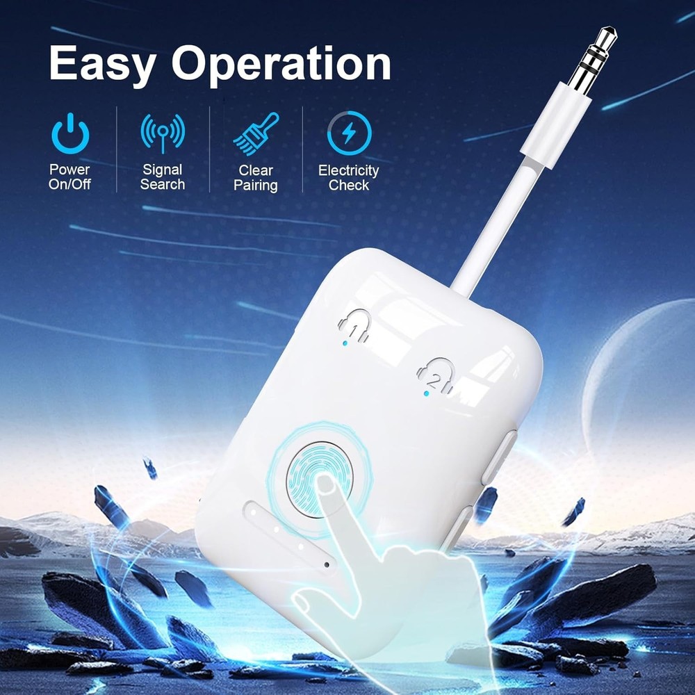 Premium Bluetooth 5.4 Transmitter, Airplane Wireless Adapter
