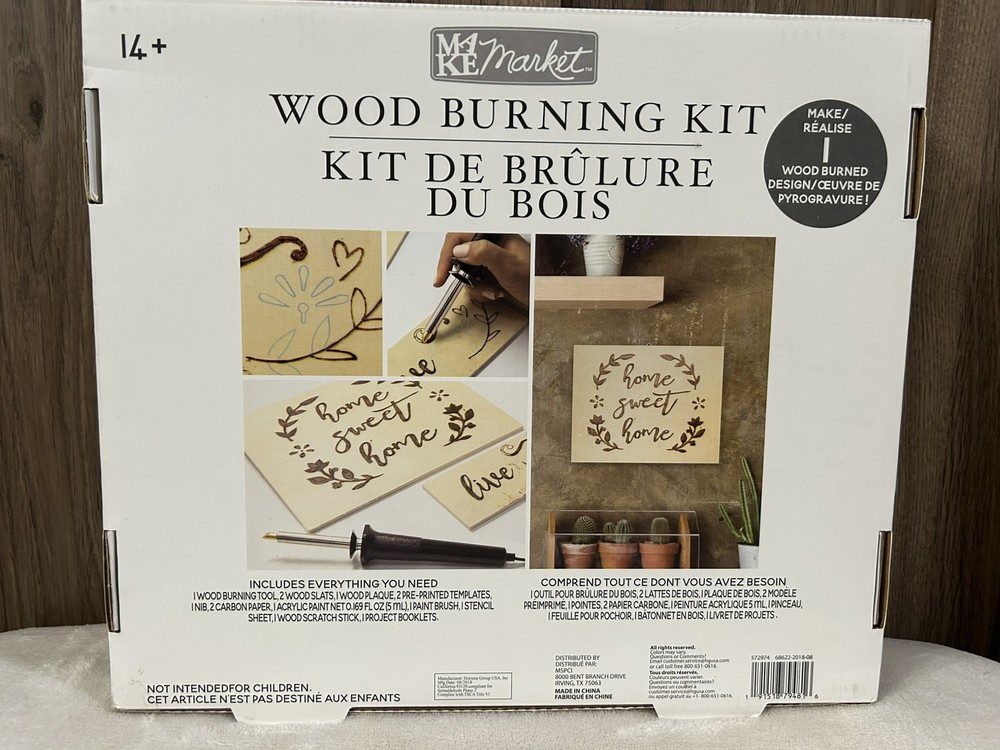 Wood burning kit With Stencil